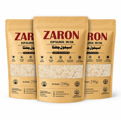 Zaron Ispaghol Husk - 100% Farm-Fresh, Natural & Organic Psyllium Husk