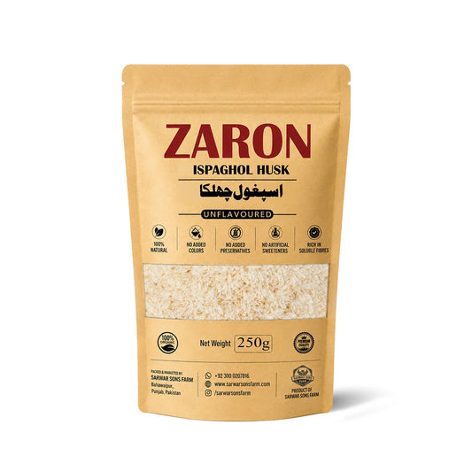 Zaron Ispaghol Husk - 100% Farm-Fresh, Natural & Organic Psyllium Husk