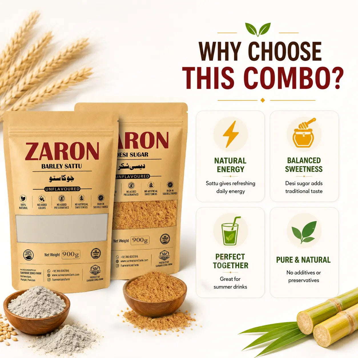 Buy Jou Ka Sattu Desi Shakkar Combo Online – Cash on Delivery Free Delivery Pakistan