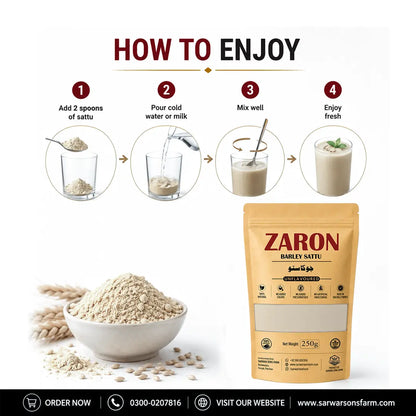 Zaron Barley Sattu | 100% Pure & Organic Jou Ka Sattu