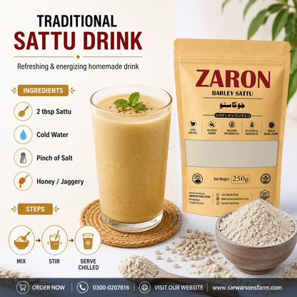 Zaron Barley Sattu | 100% Pure & Organic Jou Ka Sattu
